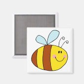 幸飛んでいる福なミツバチ マグネット (正面/裏面)