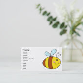 幸飛んでいる福なミツバチ 名刺 (スタンド正面)