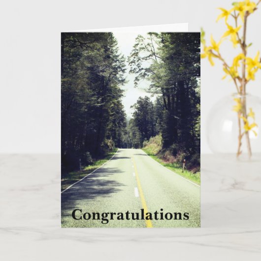 幹線道路 カード (黄色い花)