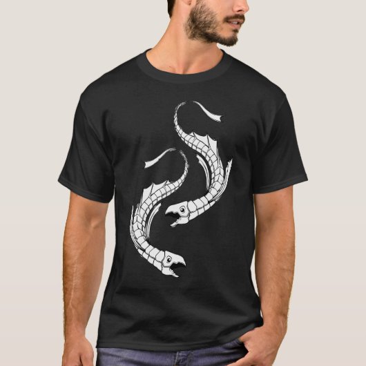 幻の深海の捕食者 - 双子ネン魚 Tシャツ (正面)