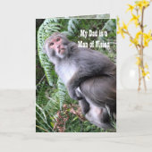 『幻の男』 おもしろいモンキー・カード カード (黄色い花)