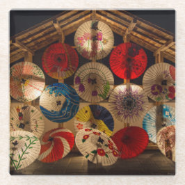 幻光のパラソル ガラスコースター