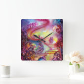 幻失った想の階段 スクエア壁時計 (ホーム)