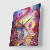 幻失った想の階段 スクエア壁時計 (傾斜)