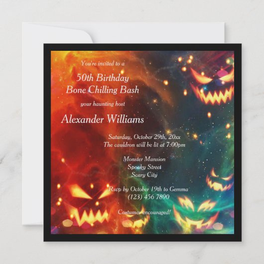 幻影のカボチャ第50誕生会 招待状 (裏面)