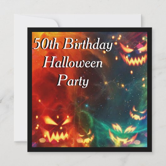 幻影のカボチャ第50誕生会 招待状 (正面)