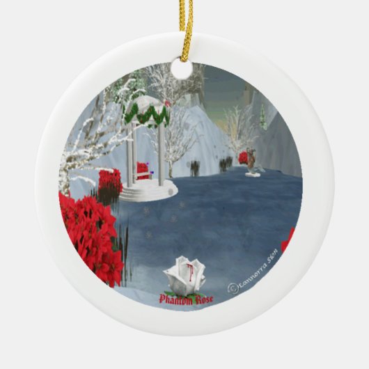 幻影のバラのオーナメント セラミックオーナメント (正面)