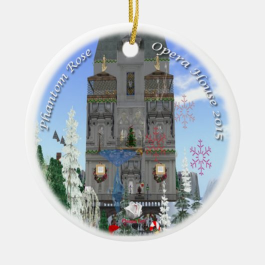 幻影はオーナメントSL 2015の上がりました セラミックオーナメント (正面)