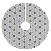 幻惑アイボリーと金ゴールドエレガントルネッサンス ブラッシュドポリエステルツリースカート (正面)