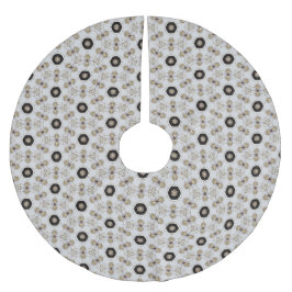 幻惑アイボリーと金ゴールドエレガントルネッサンス ブラッシュドポリエステルツリースカート