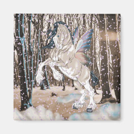 幻想のクライドルデール馬の妖精 マグネット
