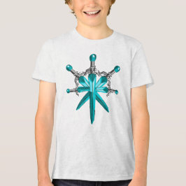 幻想のクリスタルソード キッズTシャツ トライブレンドTシャツ