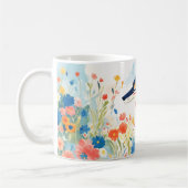 幻想のジャッカルが花園で咲き誇る コーヒーマグカップ (左)