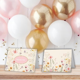 幻想のワイルドフラワーが舞う妖精 サンキューカード