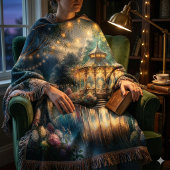 幻想の庭園の物見やぐら・黄昏の反映 スローブランケット