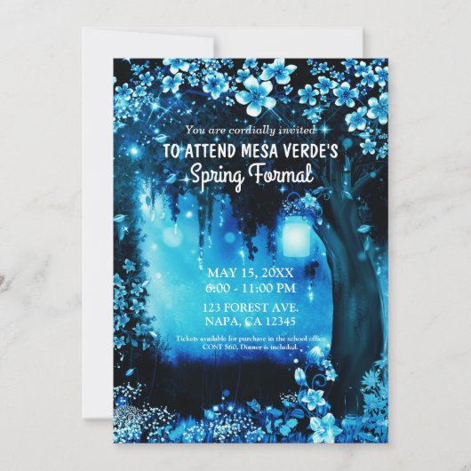 幻想の森　エンシャントブルー　フォレストプロム　ダンス 招待状 (正面)