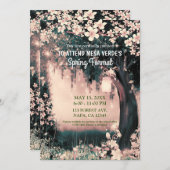 幻想の森 エンchantedピンクの森プロムのご招待 招待状 (正面/裏面)