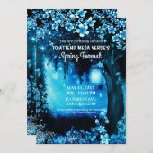 幻想の森　神秘的な青い森のプロムナイト 招待状 (正面/裏面)