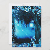 幻想の森 神秘的な青い森のプロム 招待状 (裏面)