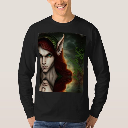 幻想の生き物を映す Tシャツ (正面)