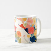 幻想の花園を歩くガチョウ コーヒーマグカップ (正面右)