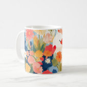 幻想の花園を歩くガチョウ コーヒーマグカップ (正面左)