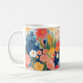 幻想の花園を歩くガチョウ コーヒーマグカップ (左)