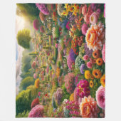 幻想の花園 フリースブランケット (正面)