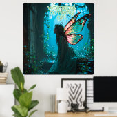 幻想の蝶の少女ポスター ポスター (ホームオフィス)