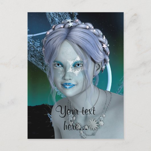 幻想の雪の妖精 ポストカード (正面)