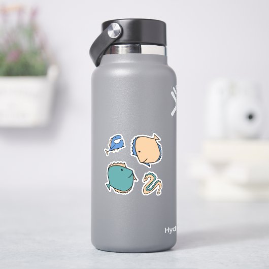幻想の魚とウナギ シール (HydroFlask)