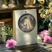 幻想の黄金の角を持つユニコーンの森 ラウンドシール