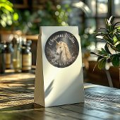 幻想の黄金の角を持つユニコーンの森 ラウンドシール