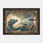 幻想世界に生きる子供とドラゴン  ラッピングペーパーシート (正面3)