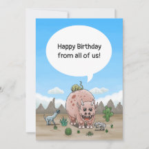 幻想恐竜からの誕生日おめでとう