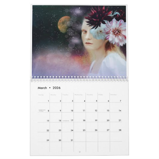 幻想的で魔法のアートカレンダー カレンダー (3月 2026)