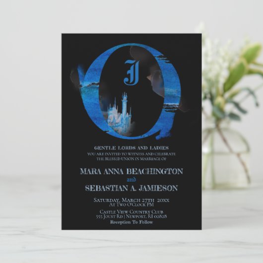 ～* 幻想的なおとぎ話の城での中世のウェディング *~ 招待状 (スタンド正面)