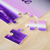 幻想的なおもしろいシステムの宇宙パープル太陽の色相 ジグソーパズル (側面)