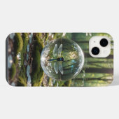 幻想的なかわいいガラス玉トンボ iPhoneケース (裏面横)
