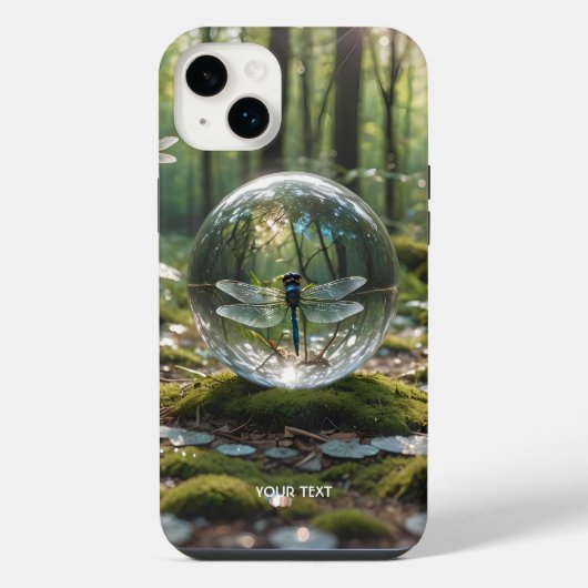 幻想的なかわいいガラス玉トンボ iPhoneケース (裏面)