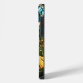 幻想的なかわいいステンドグラスの女性 iPhoneケース (左側面)
