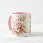 幻想的なかわいいパステルピンクの桜 マグカップ (正面左)