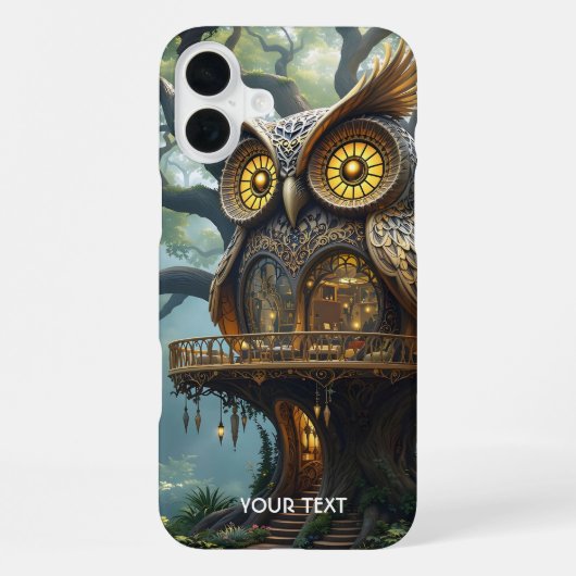 幻想的なかわいいフクロウの森 iPhoneケース (裏面)