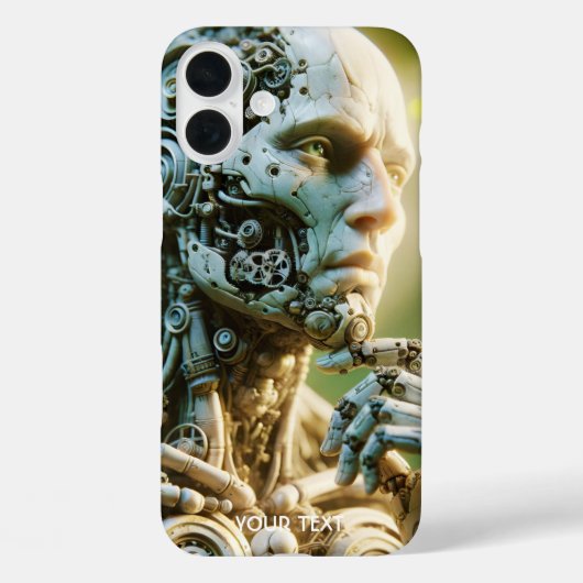 幻想的なかわいいロボットフェイス像 Case-Mate iPhoneケース (裏面)