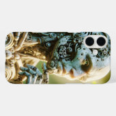 幻想的なかわいいロボットフェイス像 Case-Mate iPhoneケース (裏面 (横))