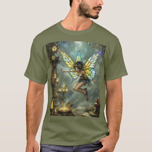 幻想的なかわいい妖精の蝶の羽 Tシャツ (正面)