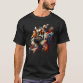 幻想的なかわいい抽象的なトラの頭 Tシャツ (正面)