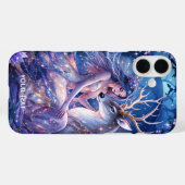 幻想的なかわいい森の少女と鹿 Case-Mate iPhoneケース (裏面 (横))