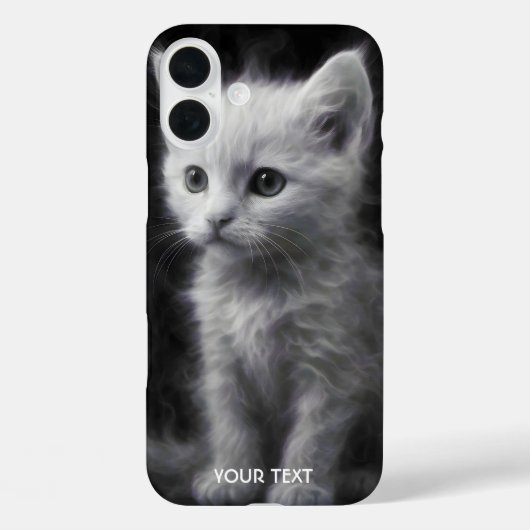 幻想的なかわいい白い煙の子猫 Case-Mate iPhoneケース (裏面)