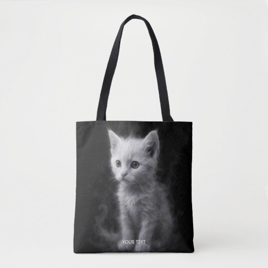 幻想的なかわいい白煙の子猫 トートバッグ (正面)